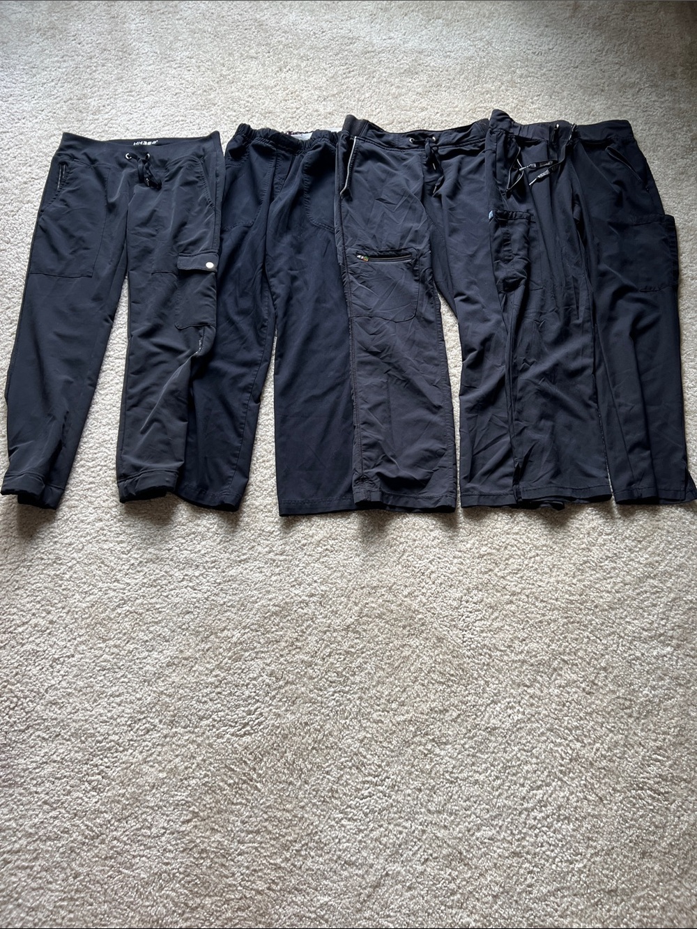 Women’s PXS set lot of 4 black scrub pants
